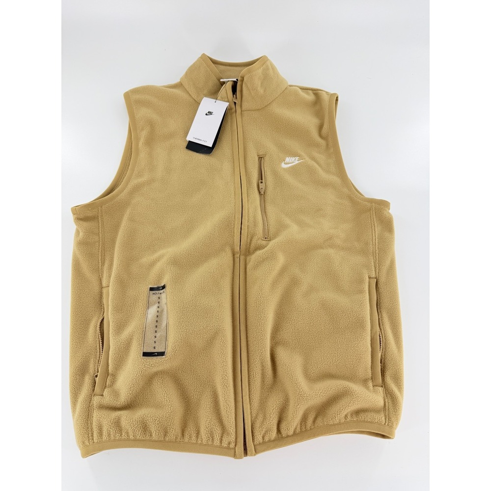 Nike Men's Club Therma Fit Winterized Vest Size S Parachute Beige HV1446-297 NWT